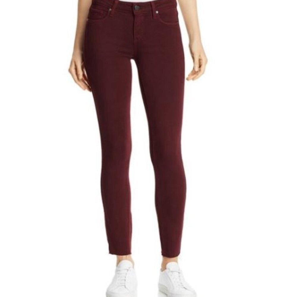 PAIGE | Maroon Verdugo Ankle Skinny Jeans - Women's Size 29